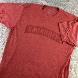 Smirnoff Shirt Mens Large Red Diageo Vodka Liquor Promo Drink Alcohol Heather